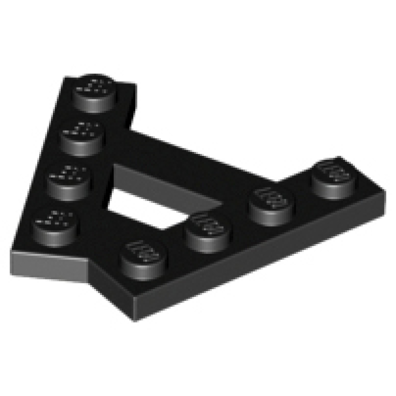 Wig, Plaat A-Vorm met 2 rijen van 4 noppen Black